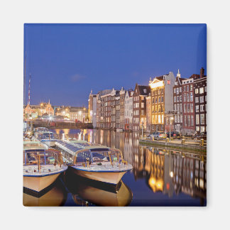 City of Amsterdam by Night Magnet