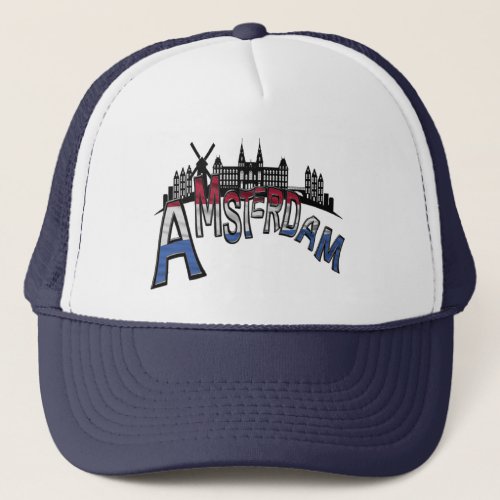 City of Amsterdam Souvenir Trucker Hat