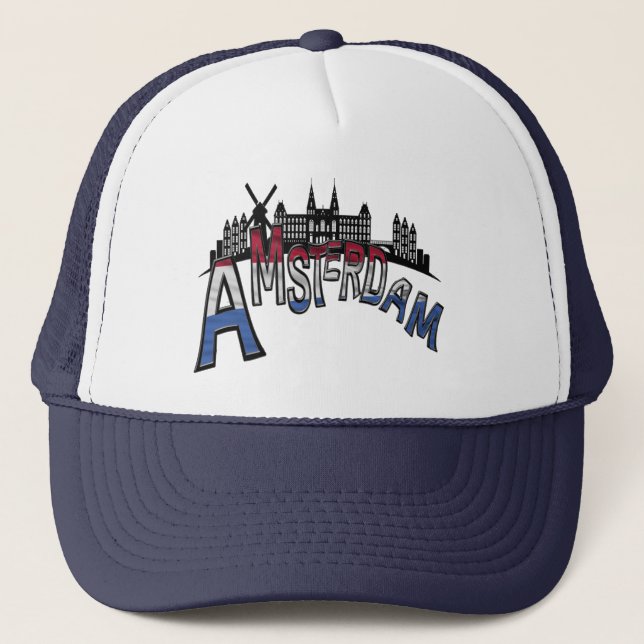 City of Amsterdam Souvenir Trucker Hat (Front)