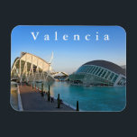City of Arts and Sciences. Magnet<br><div class="desc">City of Arts and Sciences. Travel. Europe. Spain. Valencia. Valencia is a city in Spain, the center of the autonomous community of Valencia and the province of the same name. The third largest city in Spain is after Madrid and Barcelona. Located at the confluence of a partially drained river Turia...</div>