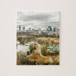 city of atlanta georgia skyline aerial jigsaw puzzle