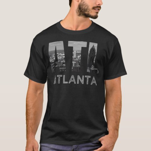 City Of Atlanta Georgia Skyline Cityscape Downtown T_Shirt