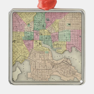 City Of Baltimore Maryland Metal Ornament