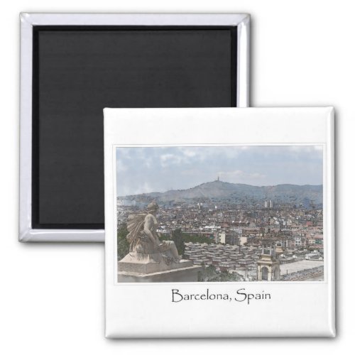 City of Barcelona Spain Cityscape Magnet