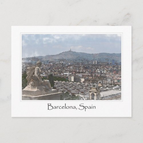 City of Barcelona Spain Cityscape Postcard