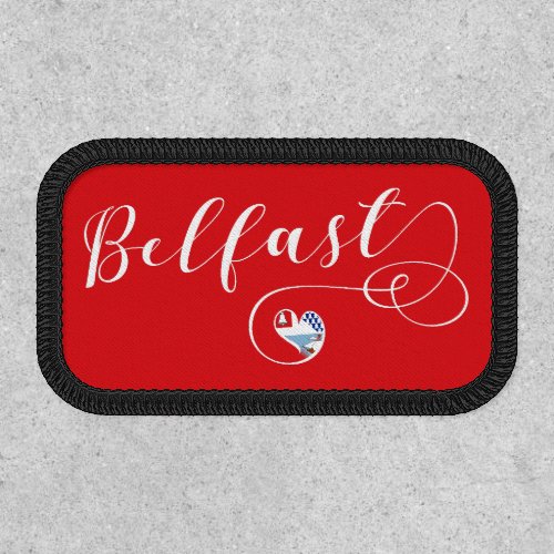 City of Belfast Flag In Heart Patch