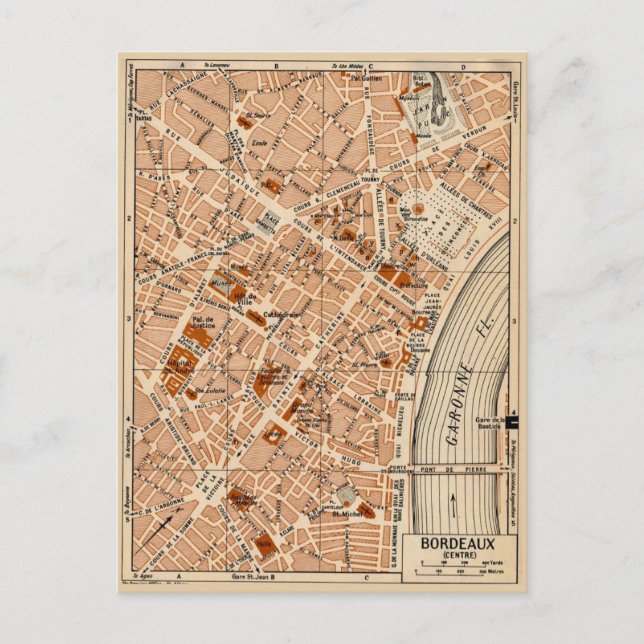 City of Bordeaux France Vintage Postcard (Front)