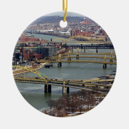 City of Bridges Ceramic Ornament