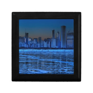 City of broad shoulders and lake Michigan Jewelry Box