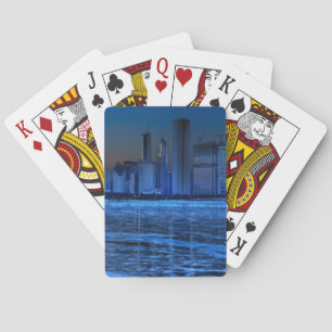 City of broad shoulders and lake Michigan Poker Cards