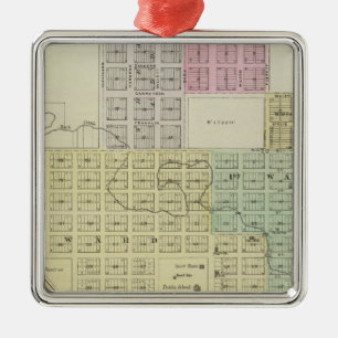 City of Burlington, Coffee County, Kansas Metal Ornament