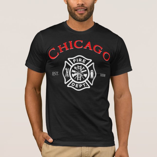 City of Chicago Fire Department Illinois Firefight T-Shirt (Front)