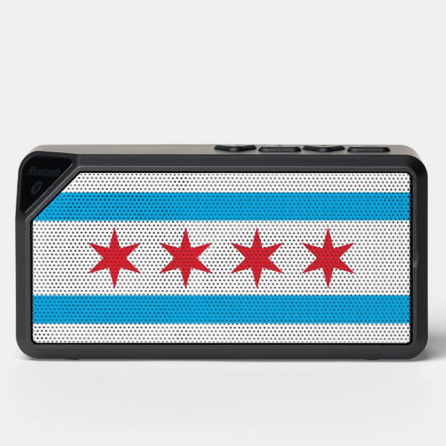City of Chicago Flag Bluetooth Speaker (Front)