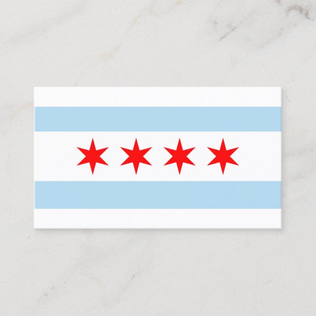 City of Chicago Flag Business Card (Front)