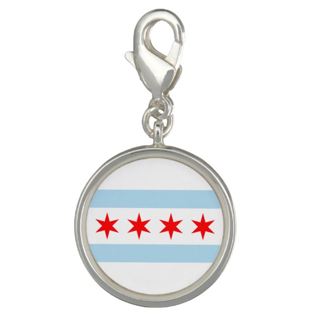 City of Chicago Flag Souvenir Charm (Front)