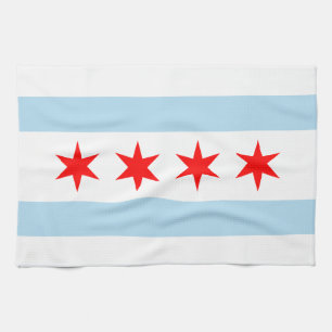City of Chicago Illinois Flag Towel