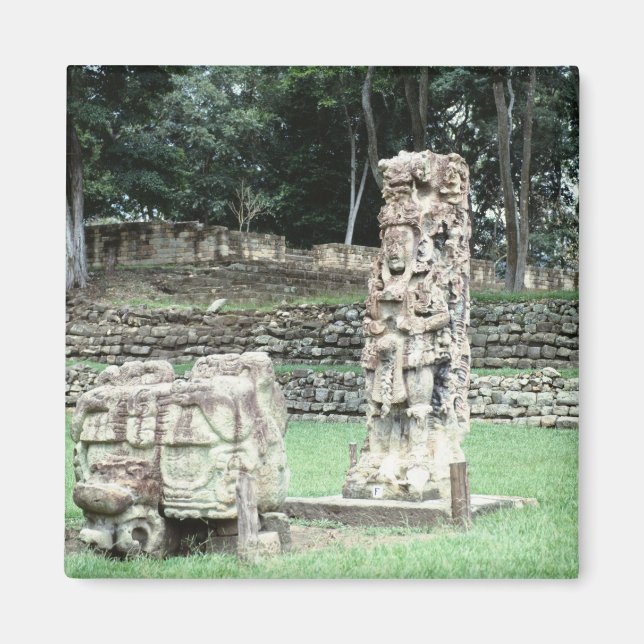 City of Copan Mayan Ruins Photo Designed Magnet (Front)