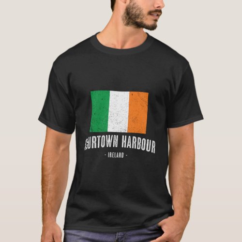 City Of Courtown Harbour Ireland _ Irish Flag _ T_Shirt