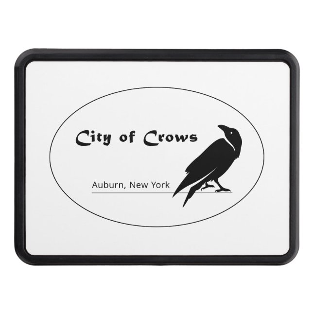 City of Crows Black and White Logo Hitch Cover (Front)
