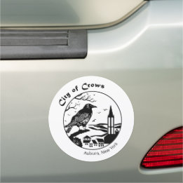 City of Crows  round car magnet