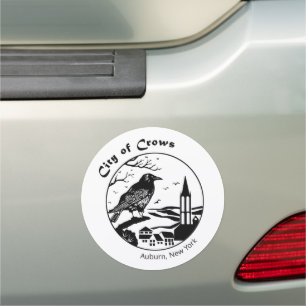 City of Crows  round car magnet
