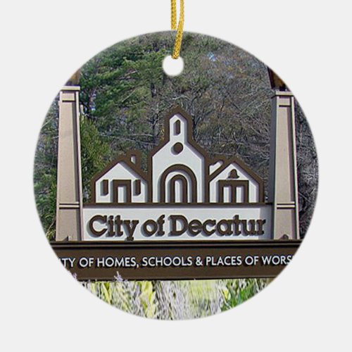 City Of Decatur Georgia Christmas Ornaments