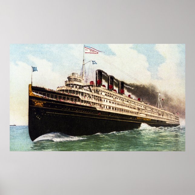 City of Detroit Passenger Liner Poster (Front)