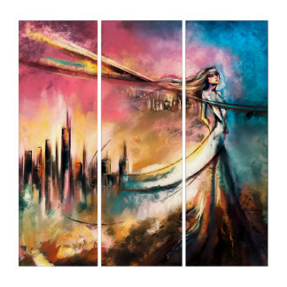 City of Dreams – Abstract Triptych Wall Art