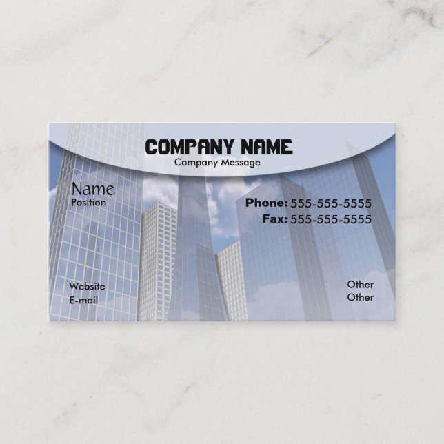 City of Glass Business Card (Front)