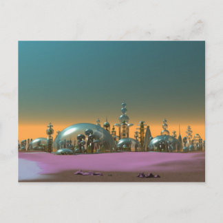 City of Glass Gold and Silver Postcard