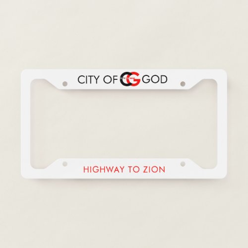 City of God Logo License Plate Frame