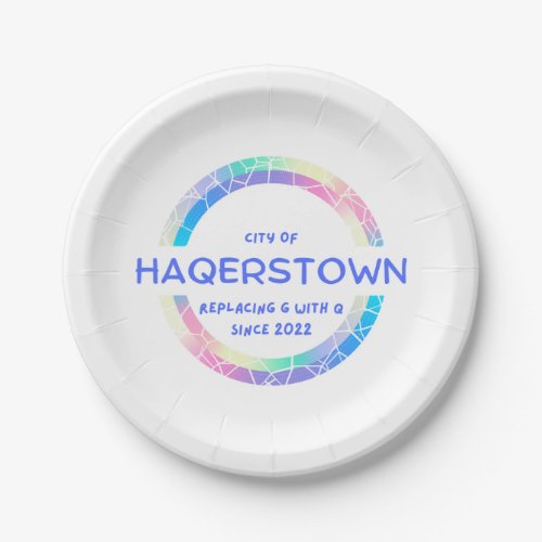 City of Hagerstown Paper Plates