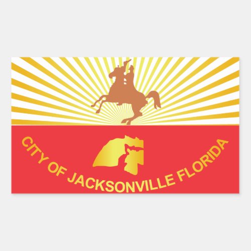 City of Jacksonville flag Rectangular Sticker