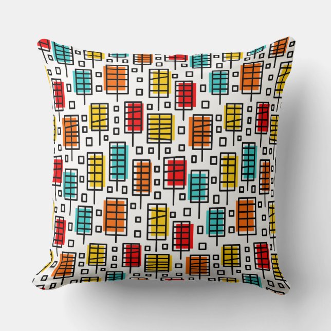 City of Leaves Throw Pillow (Front)
