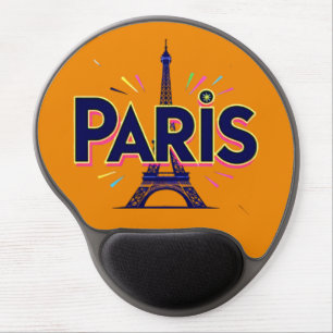 City of Lights: Bold Paris Typography Art Gel Mouse Pad
