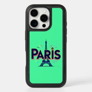 City of Lights: Bold Paris Typography Art iPhone 16 Pro Case