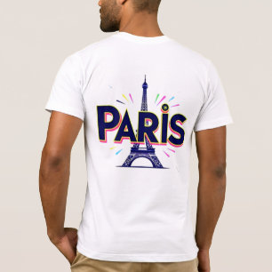City of Lights: Bold Paris Typography Art T-Shirt