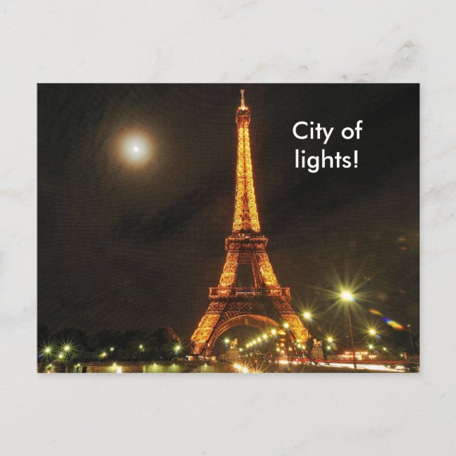 City of lights, City of lights! Postcard (Front)