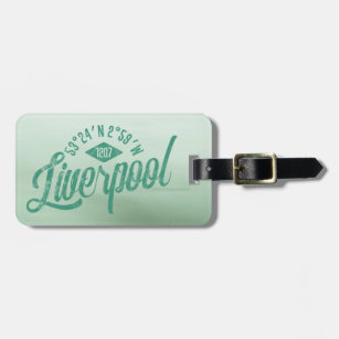 City of Liverpool Coordinates Luggage Tag