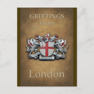City of London Arms Greetings Postcard