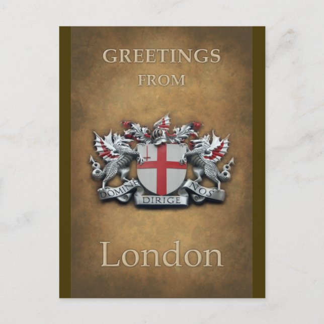 City of London Arms Greetings Postcard (Front)