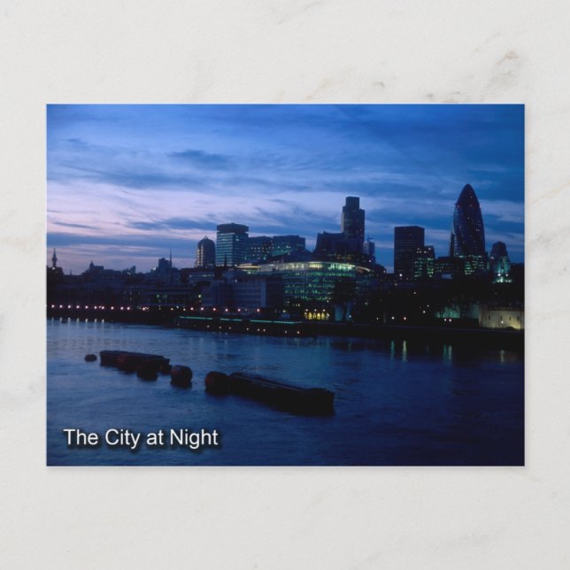 City of London at night postcard (Front)