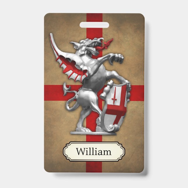 City of London Dragon Personalized Badge (Front)