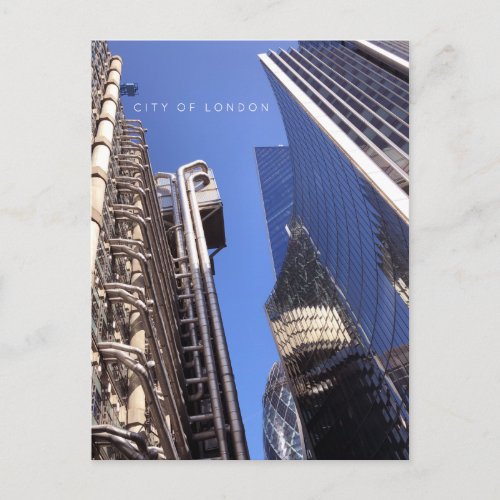 City of London  Lloyds building in the sky photo Postcard