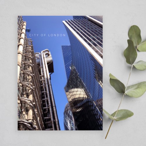 City of London  Lloyds building in the sky photo Postcard