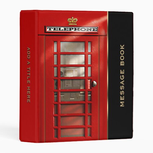 City Of London Red Telephone Booth Mini Binder