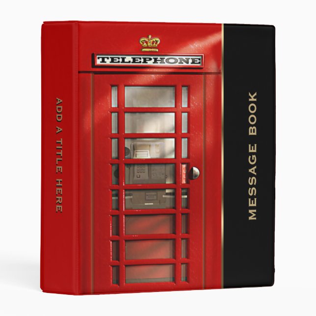 City Of London Red Telephone Booth Mini Binder (Front/Spine)