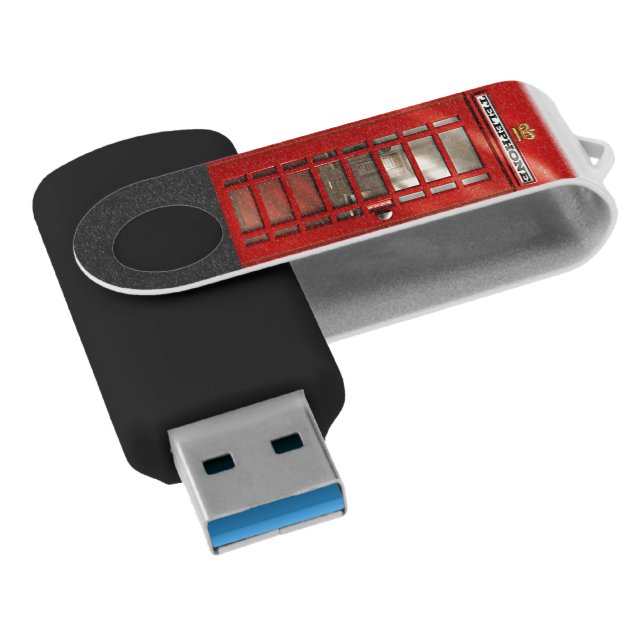 City Of London Red Telephone Box USB Flash Drive (Angled)