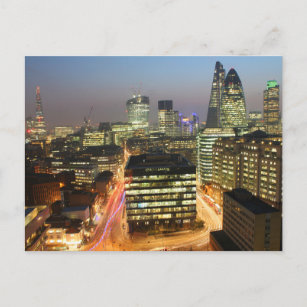 City of London Skyline At Sunset Postcard