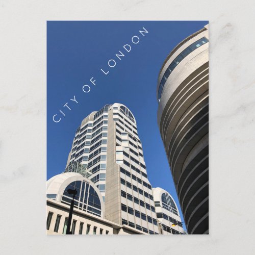 City of London  Skyscrapers in the blue sky photo Postcard